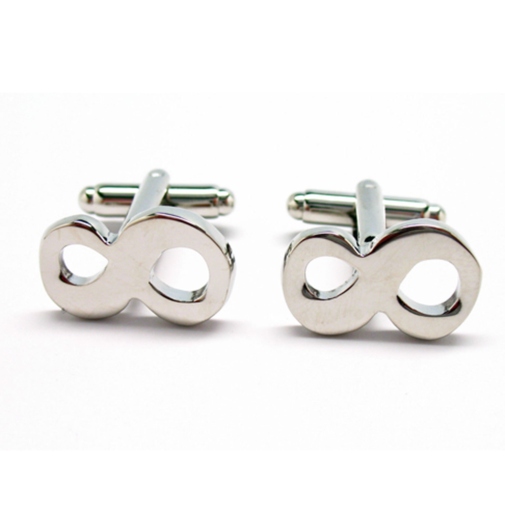 Silver Tone Infinity Love Forever Symbol Cufflinks.jpg